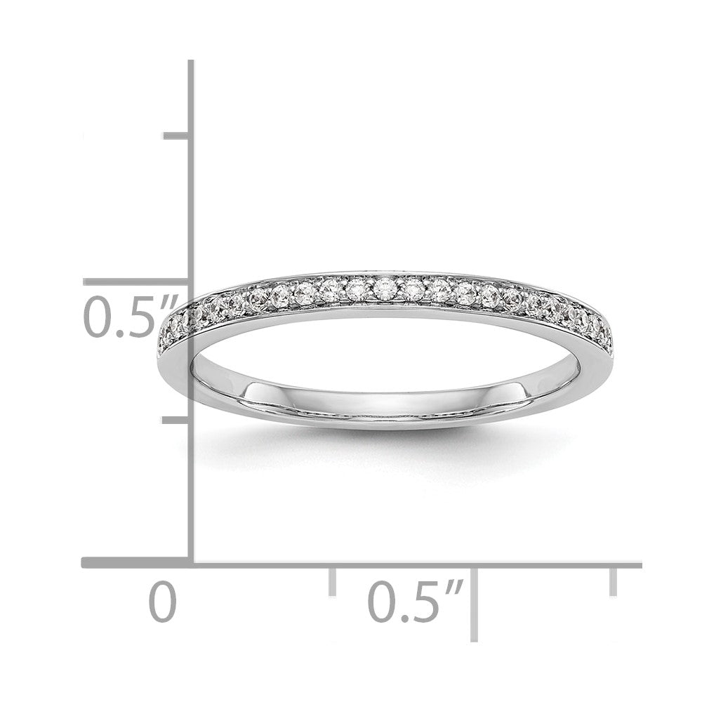 14k White Gold 1/8 ct Lab Grown Diamond VS/SI+ G+ Complete Wedding Band