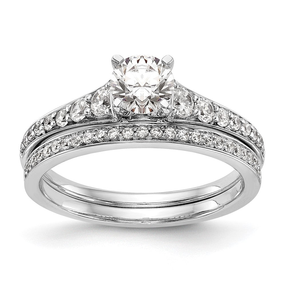 14k White Gold 1/3 ct Lab Grown Dia VS/SI+ G+ Semi Peg Engagement Ring