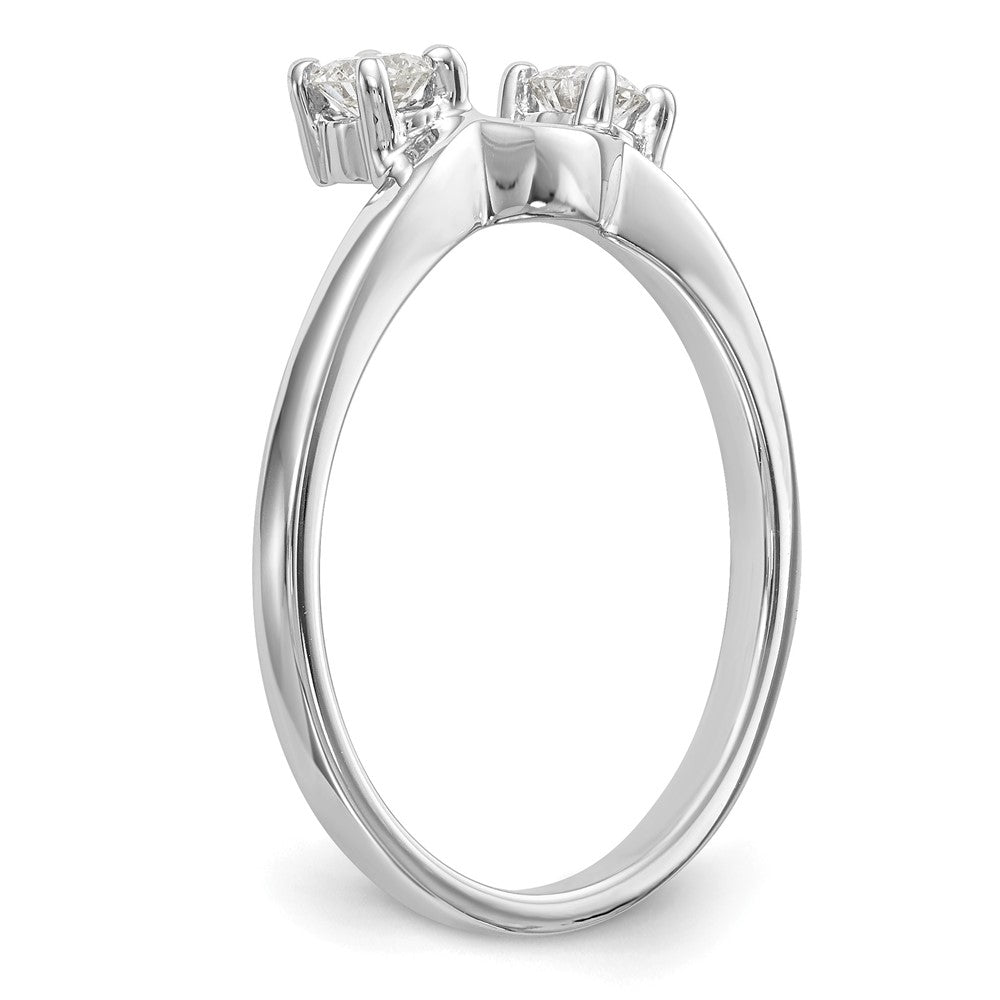 14k White Gold 1/4 ct Lab Grown Diamond VS/SI+ G+ Complete Ring Wrap