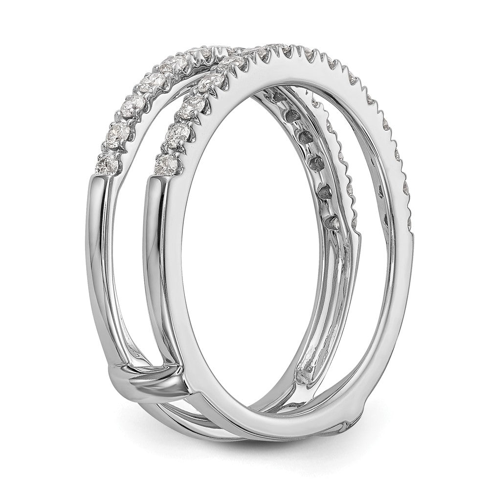 14k White Gold 1/2 ct Lab Grown Diamond VS/SI+ G+ Complete Ring Guard