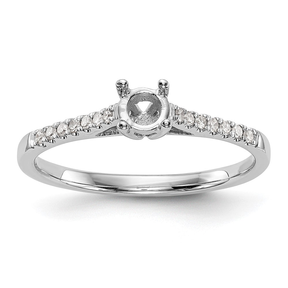 14k White Gold 1/5ct Lab Grown Diamond VS/SI+ G+ Comp Petite Eng Ring