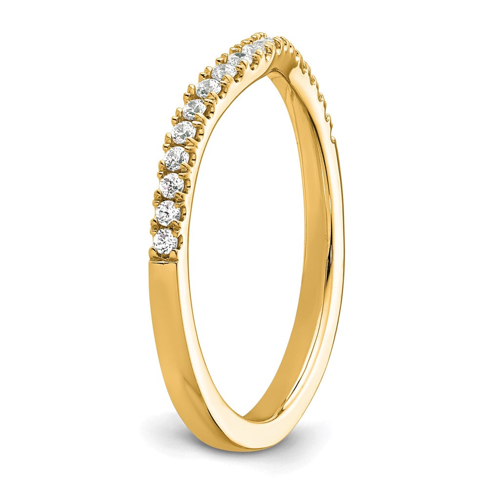 14k 1/5ct Lab Grown Diamond VS/SI+ G+ Complete Curved Band