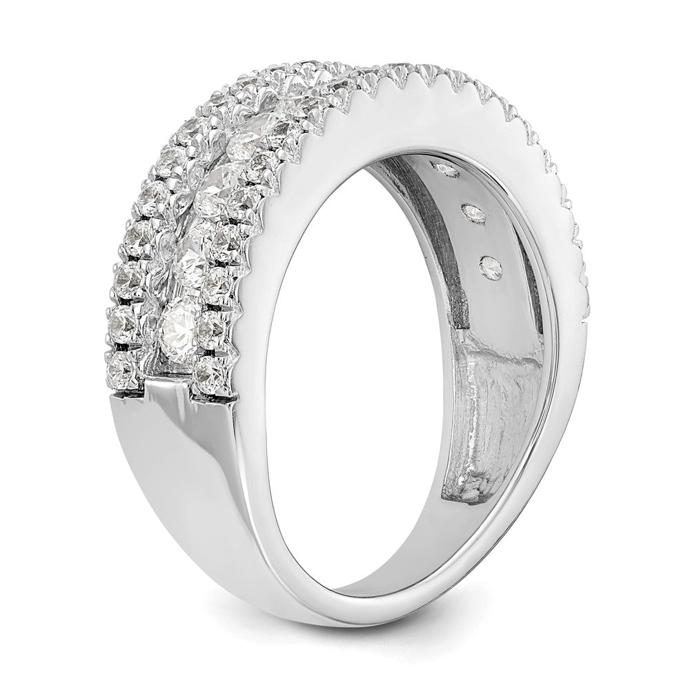 14k White Gold 1 1/2 ct Lab Grown Diamond VS/SI+ G+ Complete Fashion Band