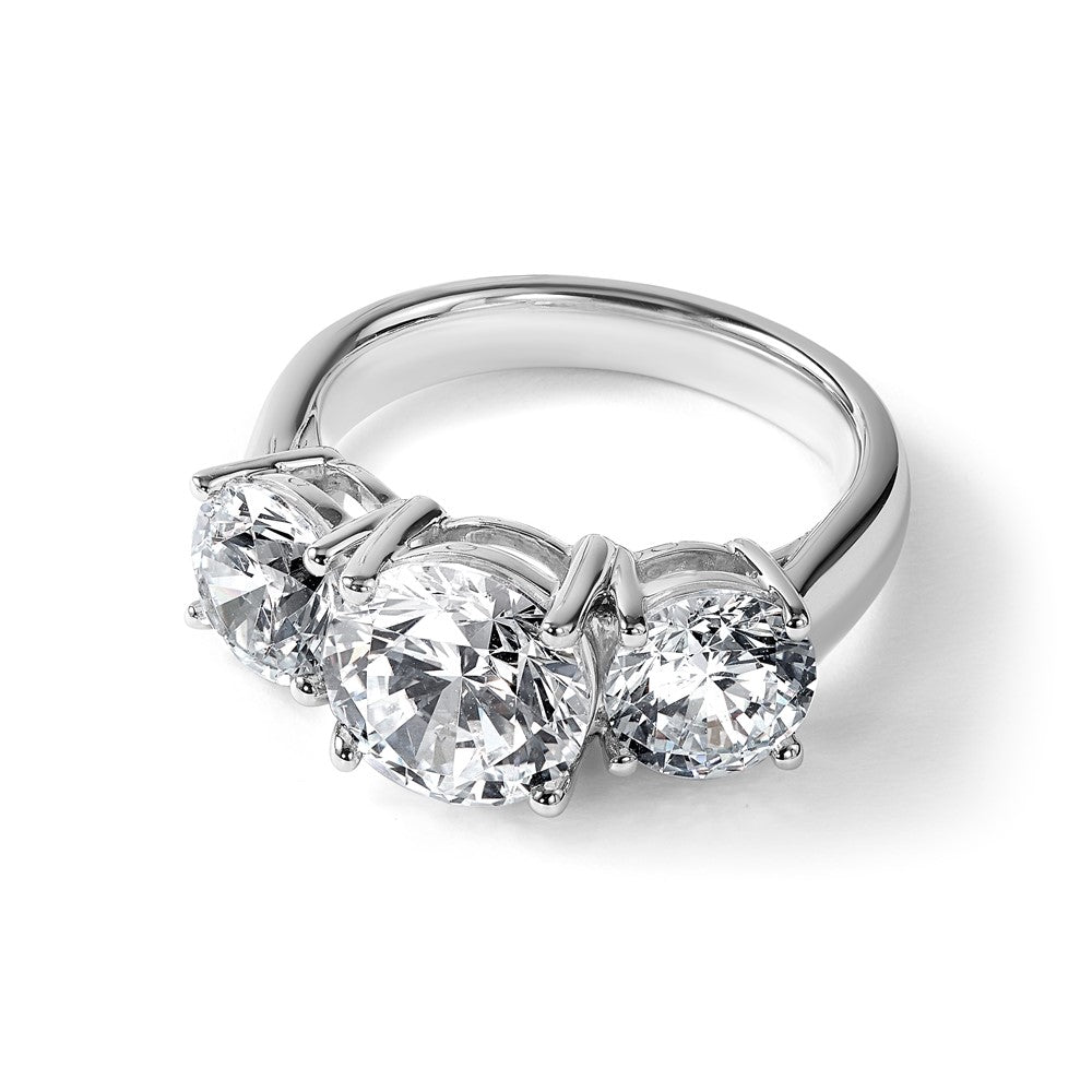 14kw 4ct. Round 3 Stone Ring Mounting