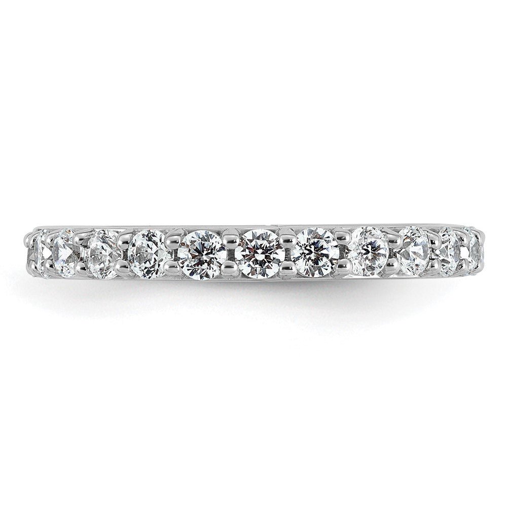 14k White Gold 3/4ct Lab Grown Diamond VS+ F+ Complete 15 Stone Band