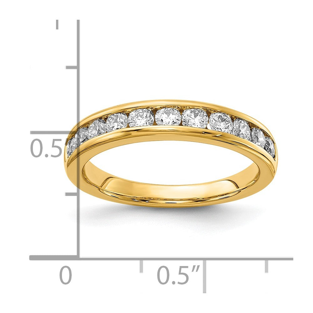 14k 3/4 ct Lab Grown Diamond VS/SI+ G+ Complete Channel Set Band