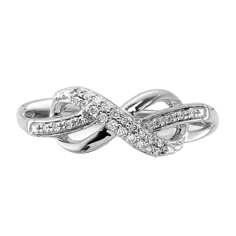 14kw 1/10 ct Lab Grown Dia VS/SI+ G+ Comp Infinity Symbol Ring
