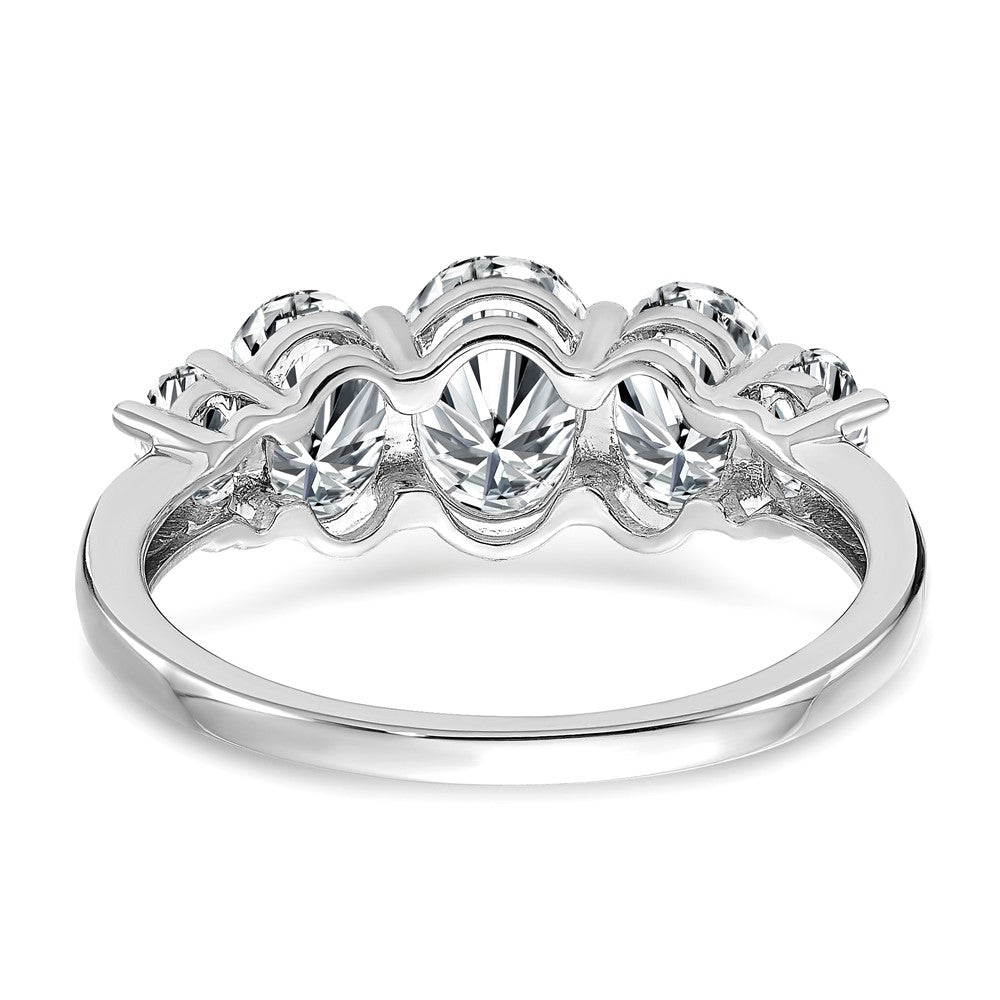 14k White Gold 3 1/2ct Lab Grown Diamond VS+ F+ Complete 5 Stone Band