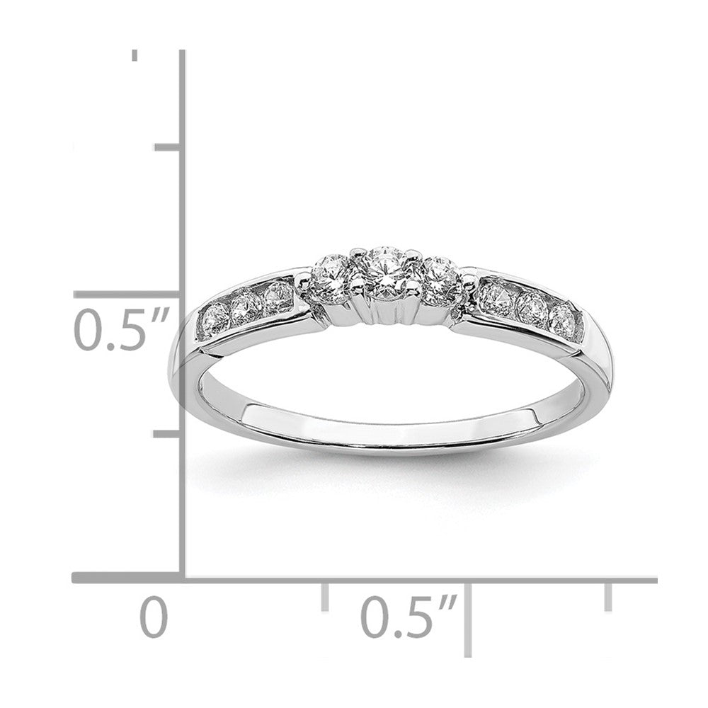 14k White Gold 1/4 ct Lab Grown Diamond VS/SI+ G+ Comp Wedding Band