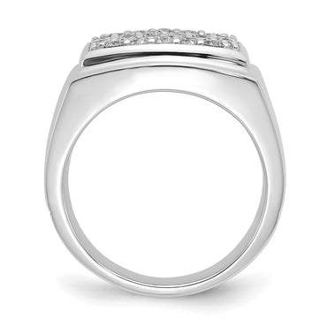 10k White Gold 1 ct Lab Grown Diamond VS/SI+ G+ Cluster Men's Ring