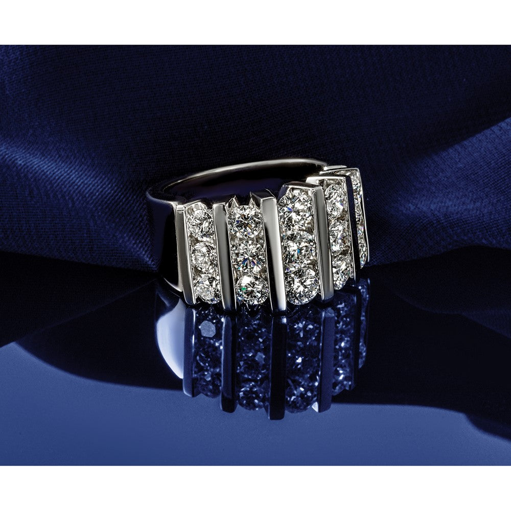 14k White Gold 2ct Lab Grown Diamond VS/SI+ G+ Complete Fashion Band