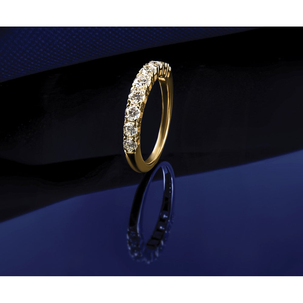 14k 1 ct Lab Grown Diamond VS/SI+ G+ 9 Stone Complete Band