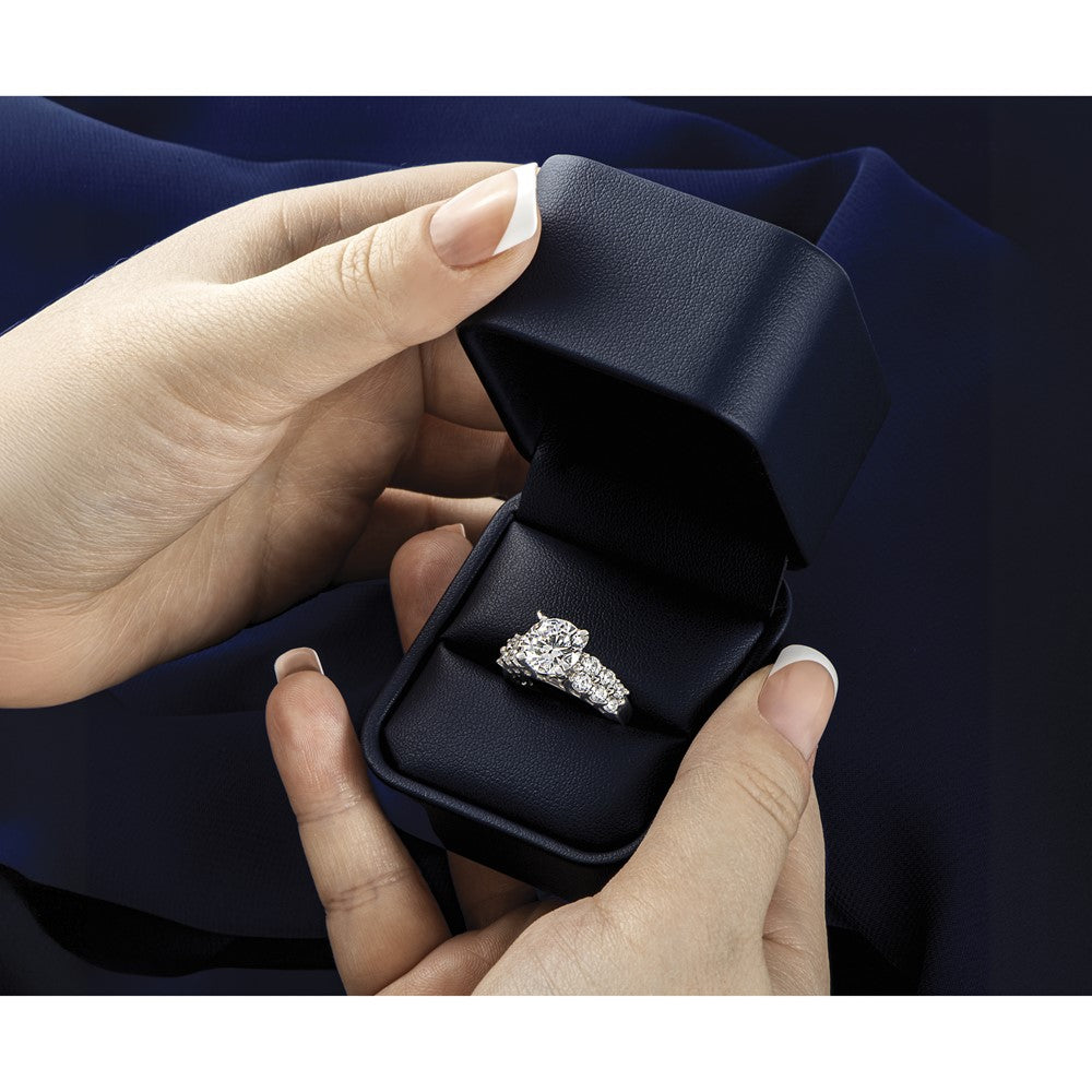 14kw 2 7/8ct Certified Lab Grown Diamond VS+ F+ Round Comp Eng Ring