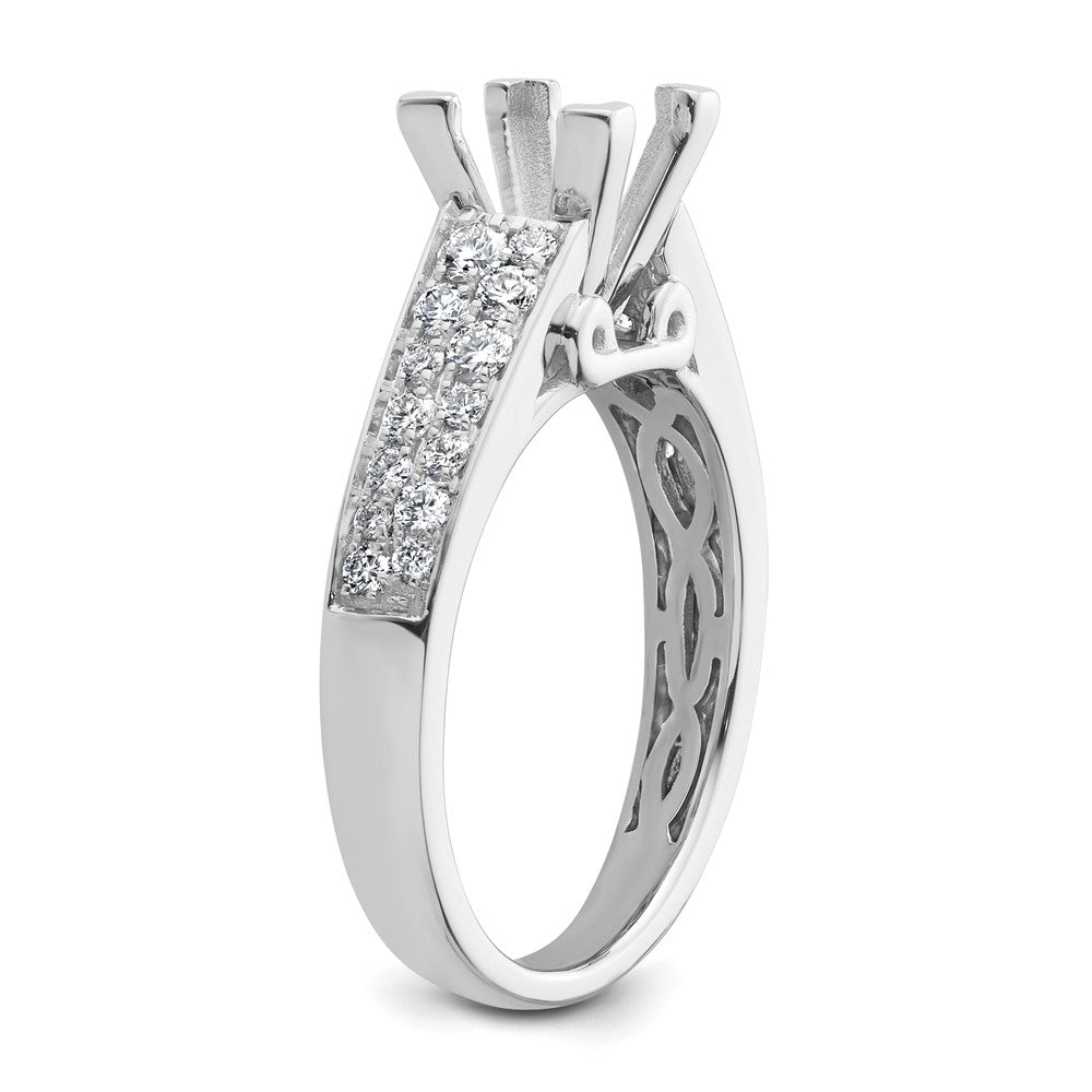14kw 1/2ct Lab Grown Diamond VS/SI+ G+ 1 1/4ct Princess Semi Eng Ring