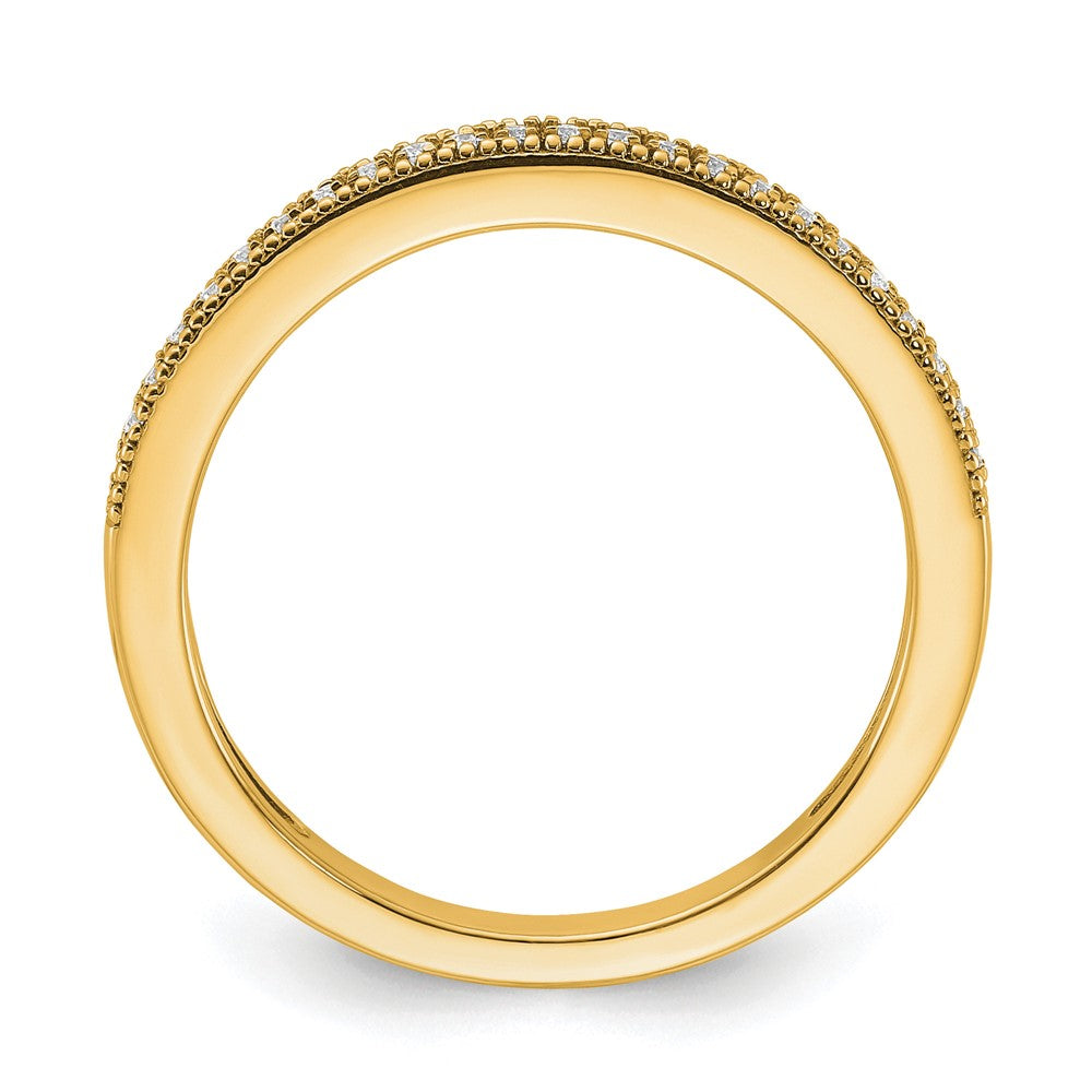 14k 1/8ct Lab Grown Diamond VS+ F+ Complete Wedding Band