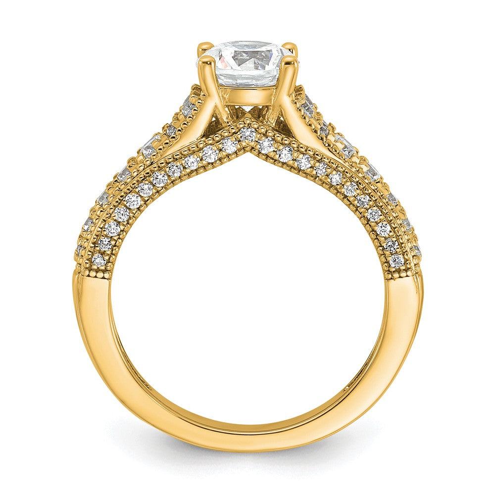 14k 1 5/8ct Cert Lab Grown Diamond VS+ F+ Round Comp Engagement Ring