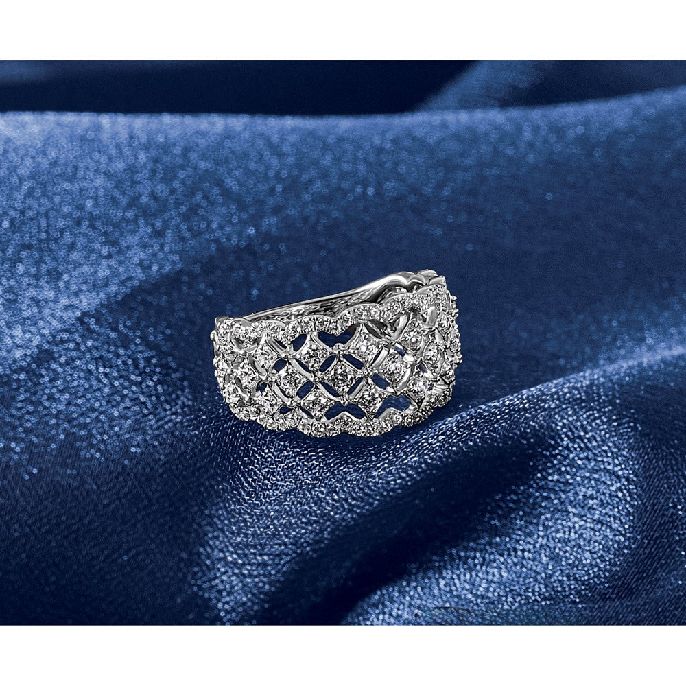 14k White Gold 1 ct Lab Grown Diamond VS/SI+ G+ Complete Fashion Ring