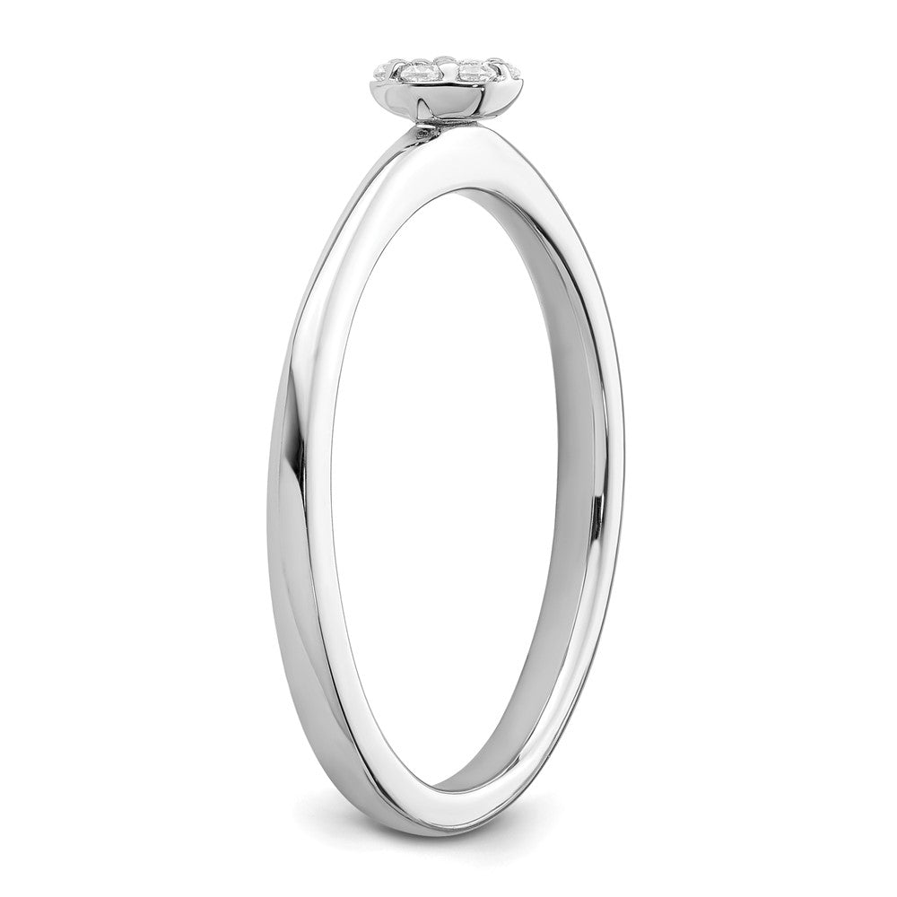 14k White Gold 1/15 ct Lab Grown Diamond VS/SI+ G+ Complete Promise Band