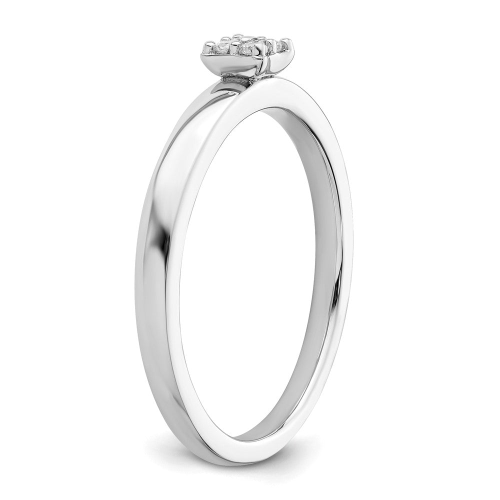 14k White Gold 1/20 ct Lab Grown Diamond VS/SI+ G+ Complete Promise Band