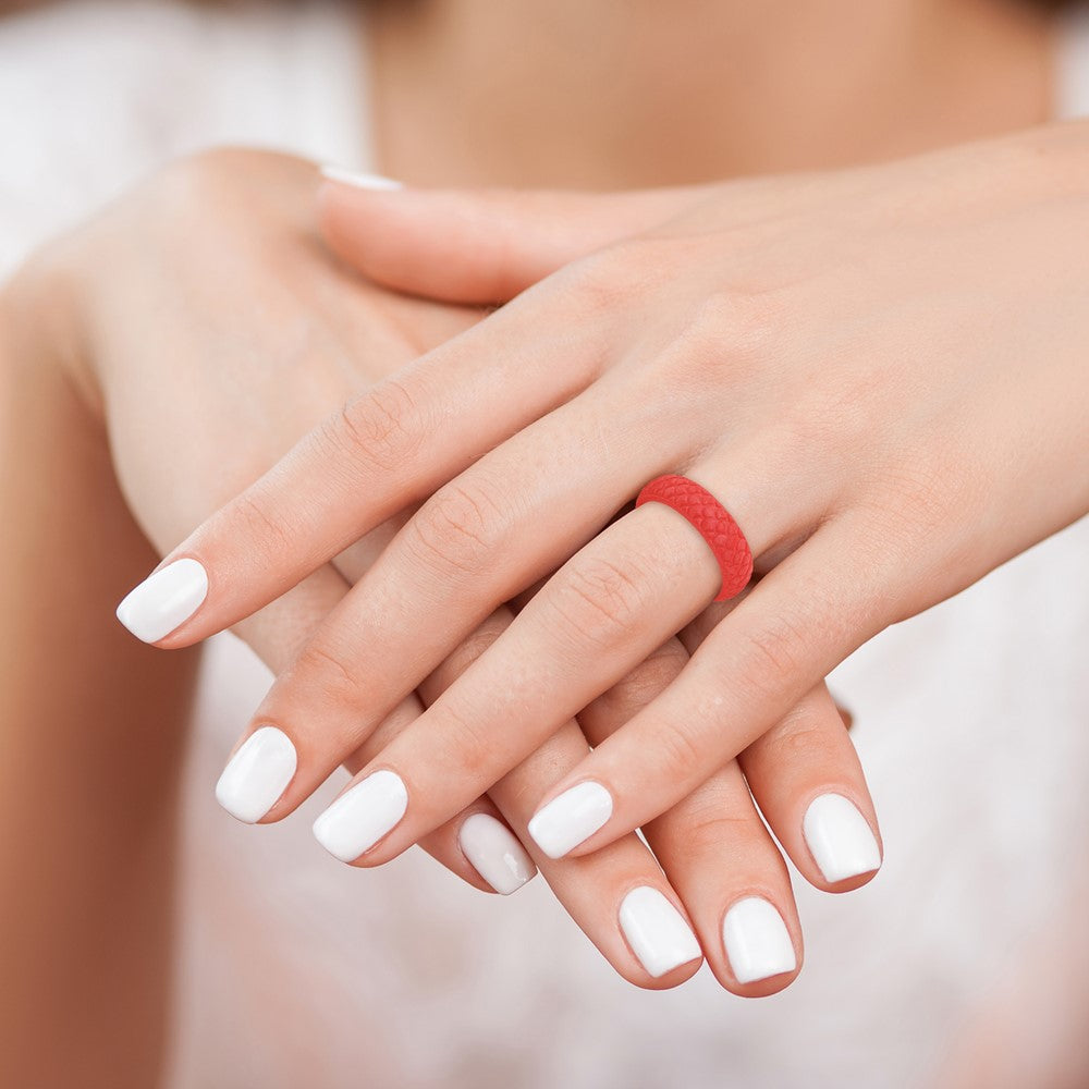 Silicone Red Mermaid Pattern 5.7mm Band