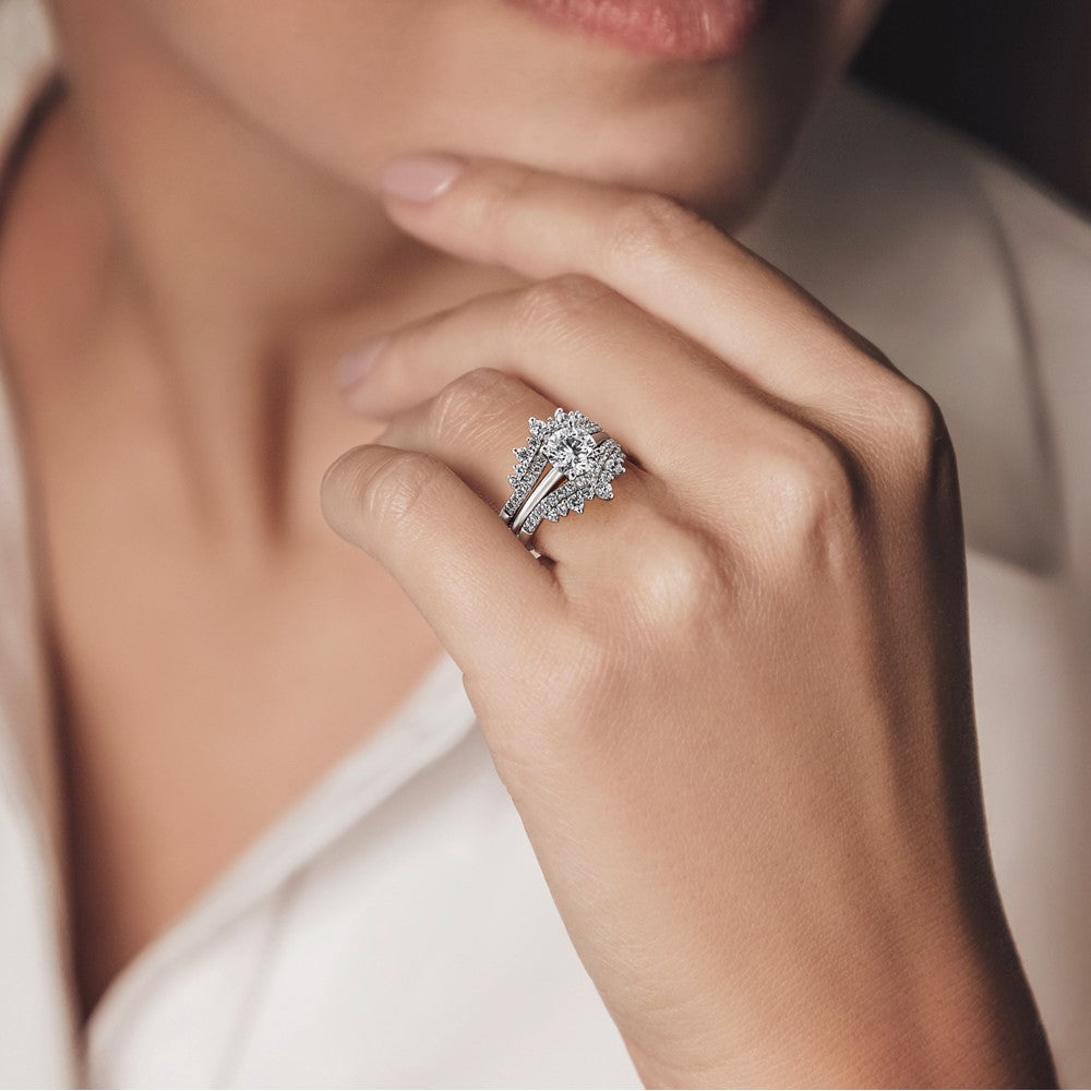 14kw 1 1/2ct Lab Grown Diamond VS+ F+ Round Comp Solitaire Eng Ring