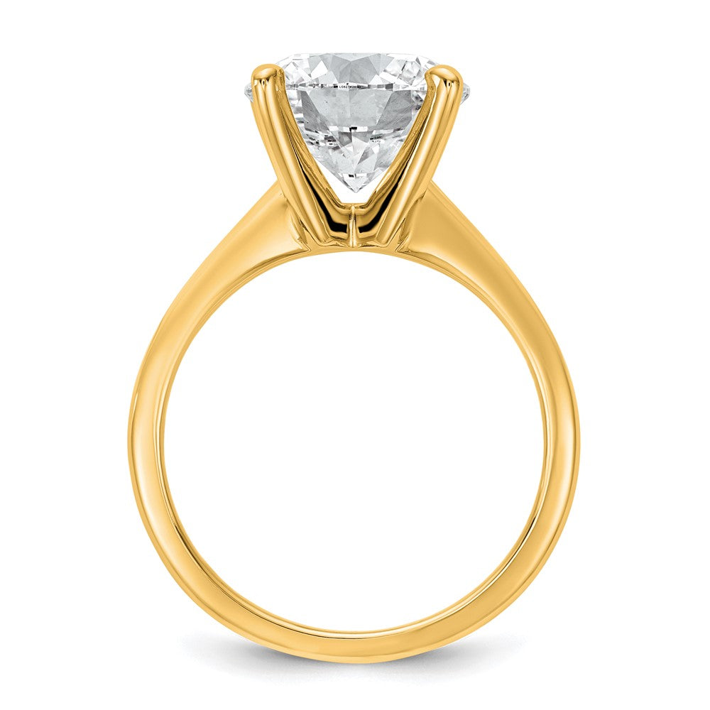 14ktt 4ct Cert Lab Grown Diamond VS+ F+ Round Comp Solitaire Eng Ring
