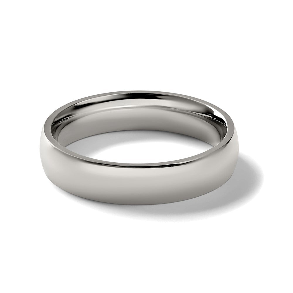 Titanium Polished 5mm Half Round Band