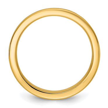 14k Two-Tone Y/W 7mm Step Up Beveled Wedding Band Size 13