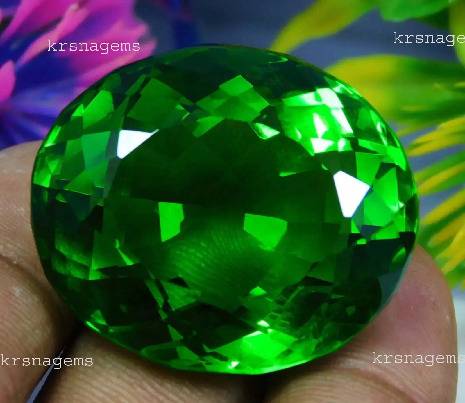 Top AAA+ 155.55 Ct Certified Natural Green Peridot Oval Cut Loose Gemstone ABC Jewelery