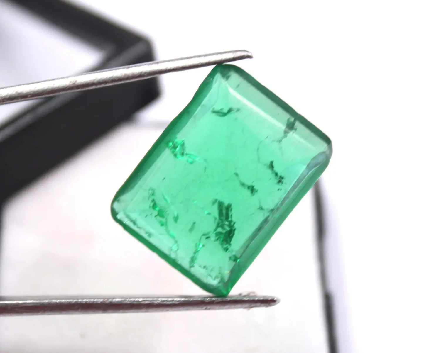 Unique Colombian Cut 100% Natural Green Emerald 18-19 Ct Certified Gemstone AKO ABC Jewelery