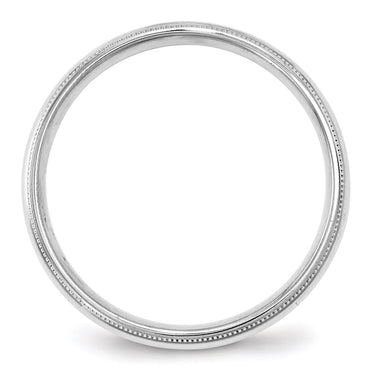 14KW 4mm Milgrain Comfort Fit Band Size 7.5