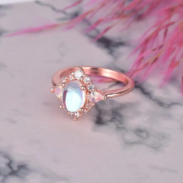 White Lab Opal Oval Heart Cutout Ring .925 Sterling Silver Sizes 7 Gift New ABC Jewelery
