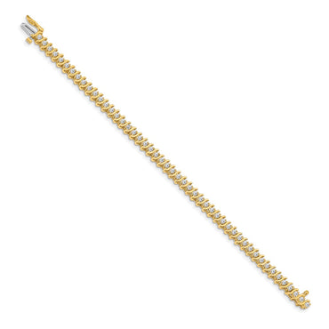 14k 1 7/8 ct Lab Grown Dia VS/SI+ G+ Comp Round Tennis Bracelet