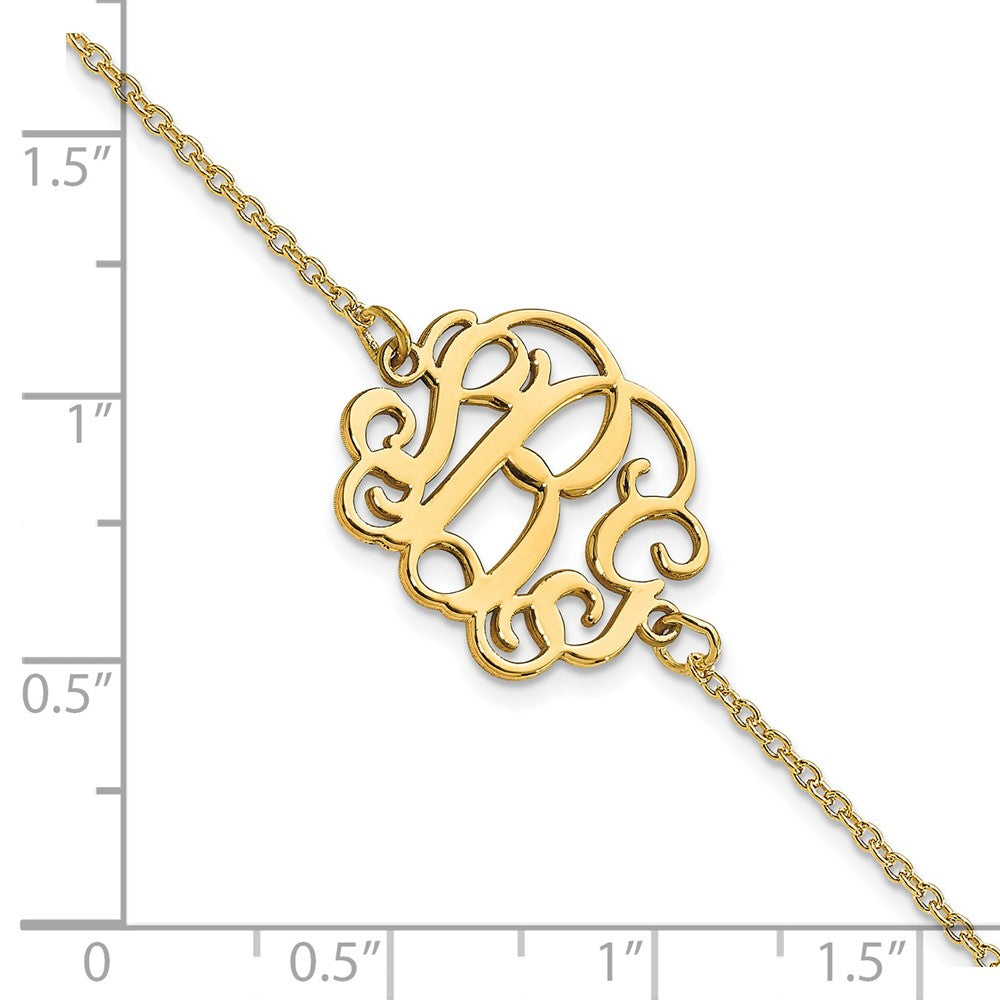 14k Yellow Gold Monogram Bracelet