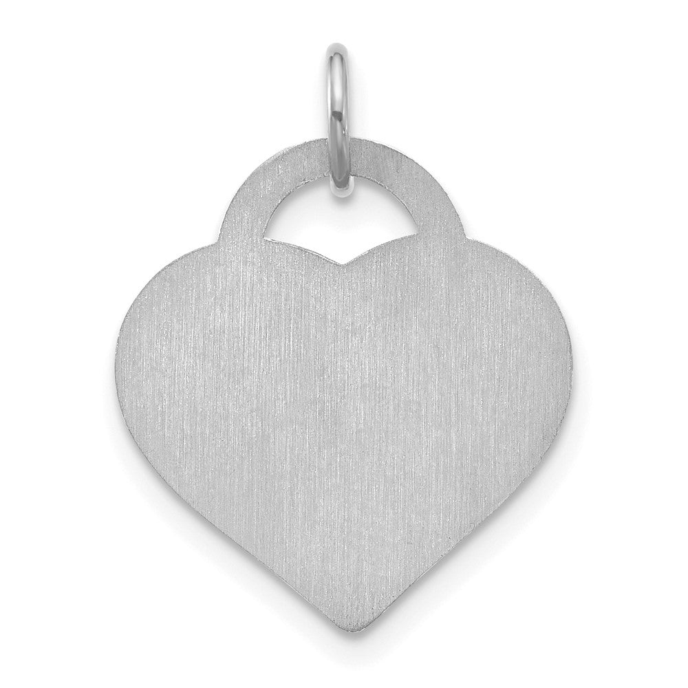 Sterling Silver/Rhodium-plated Monogram Heart Charm