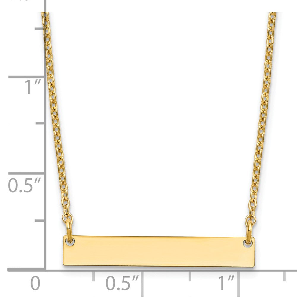 Sterling Silver/Gold-plated Small Blank Bar Necklace