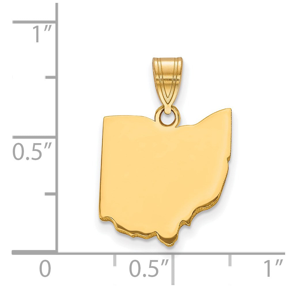 Sterling Silver/Gold-plated Ohio State Pendant