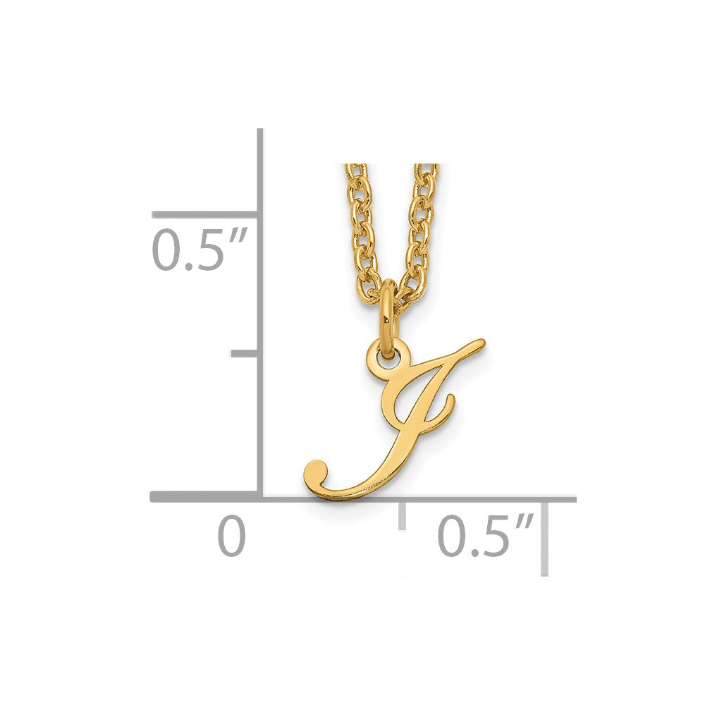 Sterling Silver Gold-plated Letter J Initial Necklace