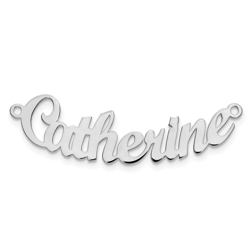 10k White Gold Curved Name Plate
