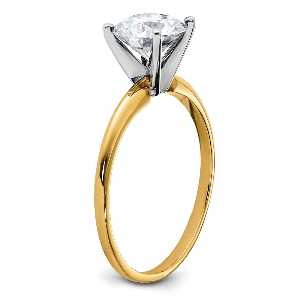 14ktt 1 3/4ct Lab Grown Diamond VS/SI+ G+ Round Comp Solitaire Eng Ring