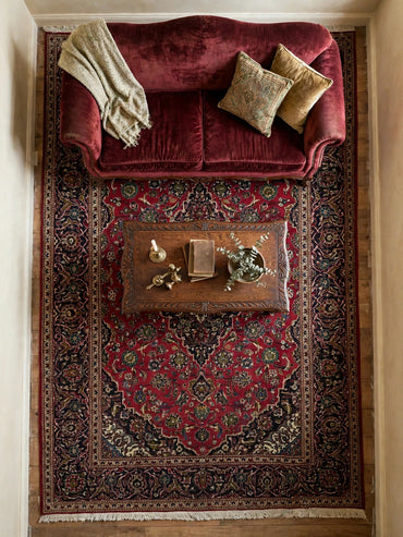 Hand Knotted Persian Ardakan Vintage Rug, Traditional Wool Area Rug, 11 ft 5 in x 8 ft 3 in, in living room