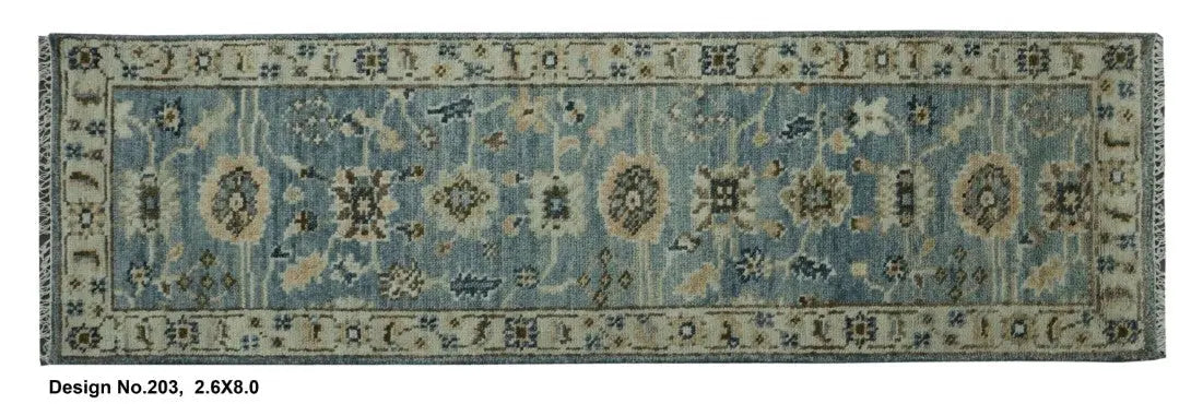 Hand knotted Indian Modern Rug 2'6" x 8'0" ABC Rugs Kilims