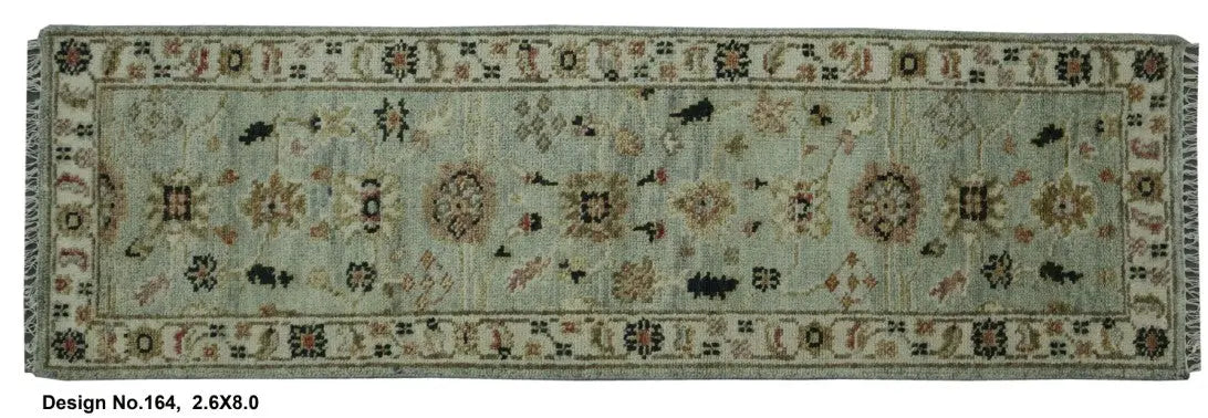 Hand knotted Indian Modern Rug 2'6" x 8'0" ABC Rugs Kilims