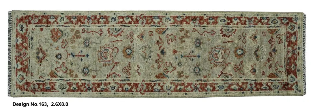 Hand knotted Indian Modern Rug 2'6" x 8'0" ABC Rugs Kilims