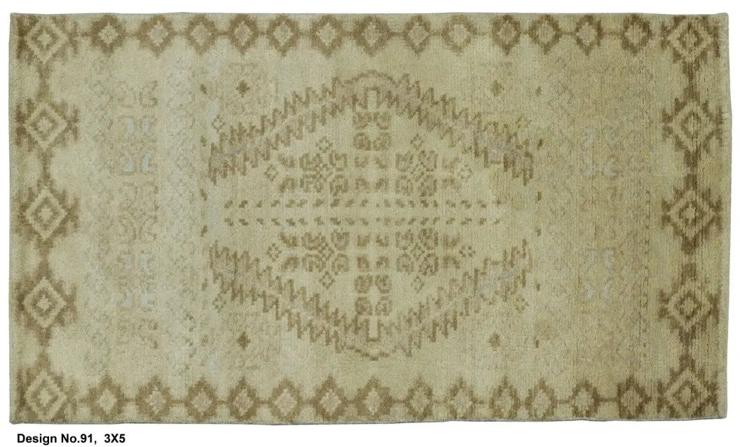 Hand knotted Indian Modern Rug 3'0" x 5'0" ABC Rugs Kilims