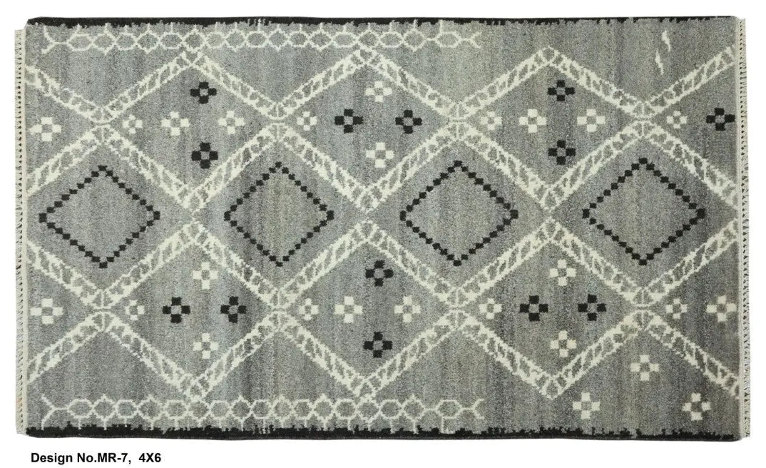Hand knotted Indian Modern Rug 4'0" x 6'0" ABC Rugs Kilims