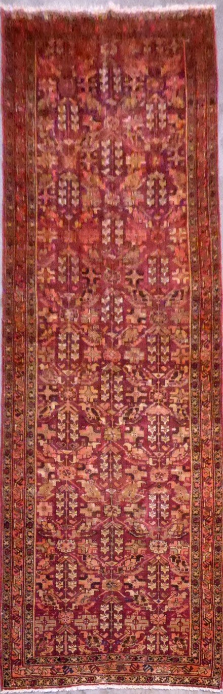 Persian Malayer Hand-Knotted Natural Wool Iranian Rug 11'8'' X 3'8'' Panr0021502 zandirugs