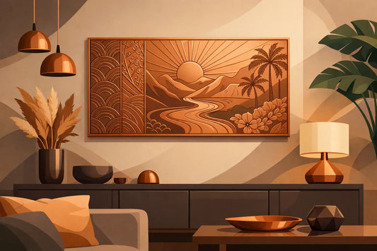Engraved Copper Wall Art for Richer Rooms