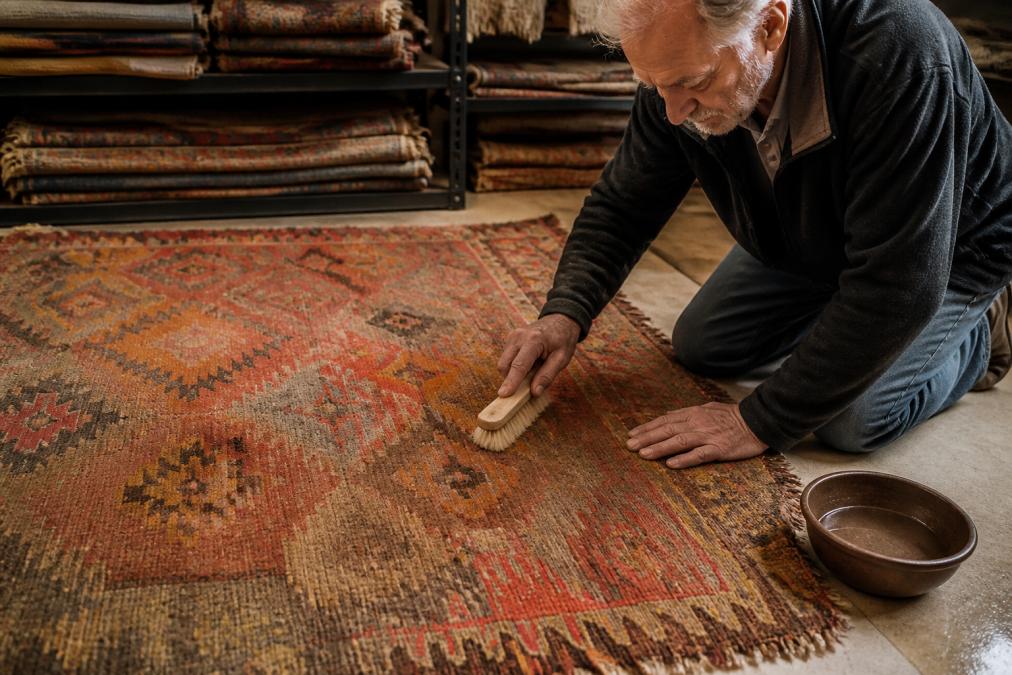 How to Restore Faded Colors in Antique Kilim Rugs