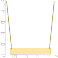 10k Yellow Gold Large Blank Bar Necklace